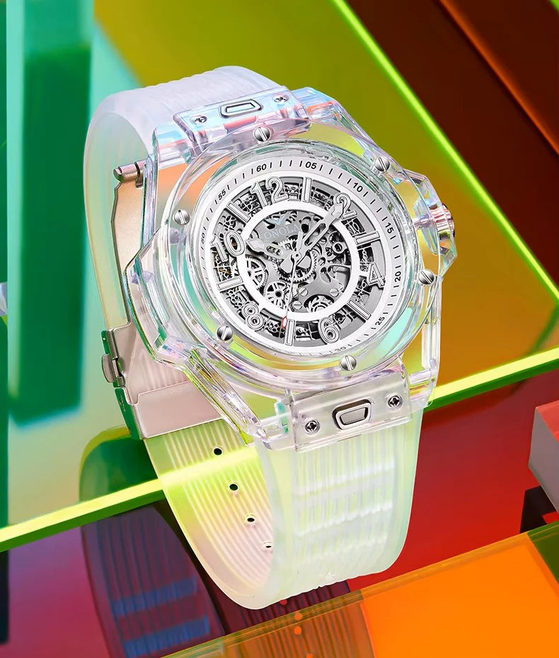 Reloj Automático Transparente