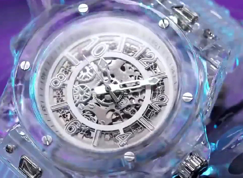 Reloj Automático Transparente