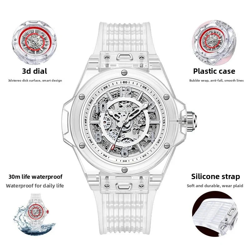 Reloj Automático Transparente