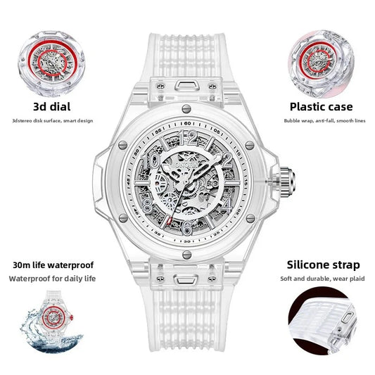 Reloj Automático Transparente